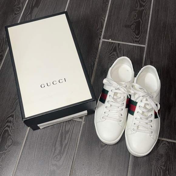 Gucci Ace Green Crocodile Women's Sneakers SIZE: US 8 / EU 38 - Picture 1 of 9
